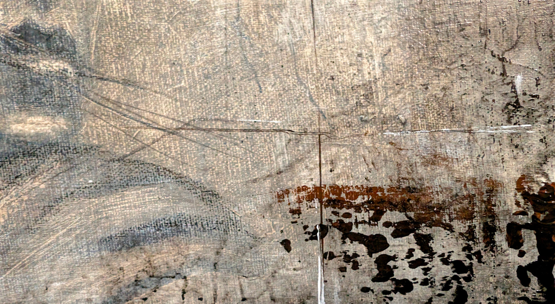Erekle Kiparoidze, Echoes of Presence, Mixed Media on Canvas, Dark Americana Art, Textured Abstract Portrait, Charcoal and Oil Impasto.